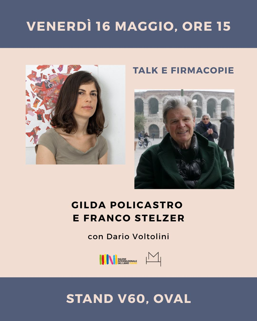 Gilda Policastro e Franco Stelzer al Salone del Libro