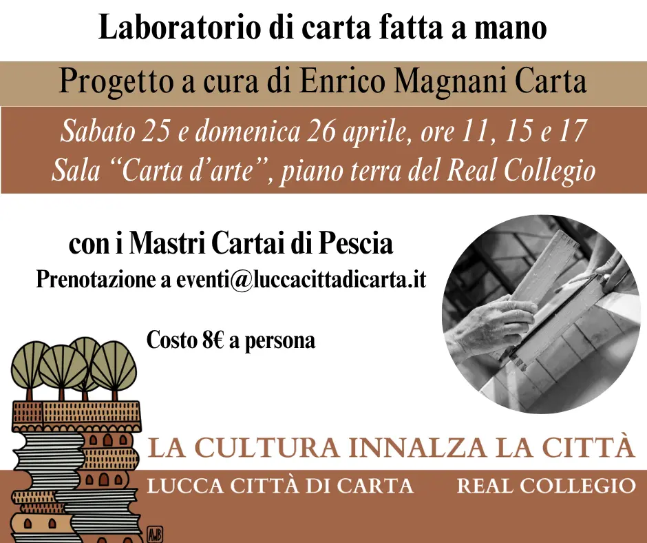 Laboratori di carta fatta a mano con i Mastri Cartai di Pescia
