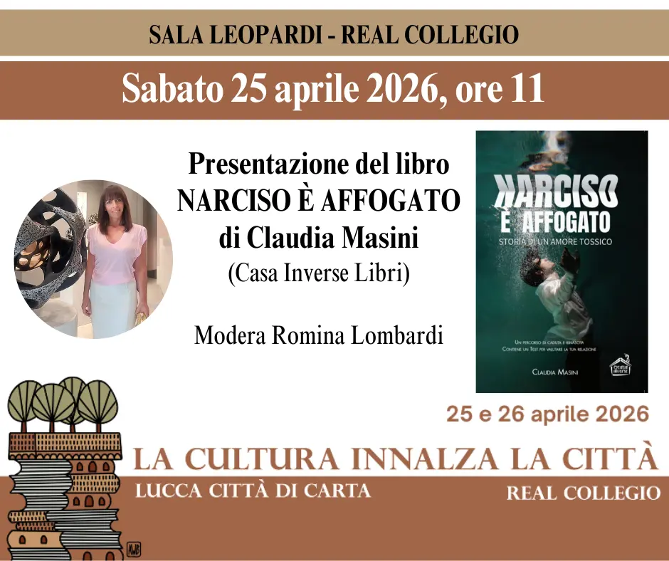 PRESENTAZIONE LIBRO ‘NARCISO È AFFOGATO – STORIA DI UN AMORE TOSSICO’
