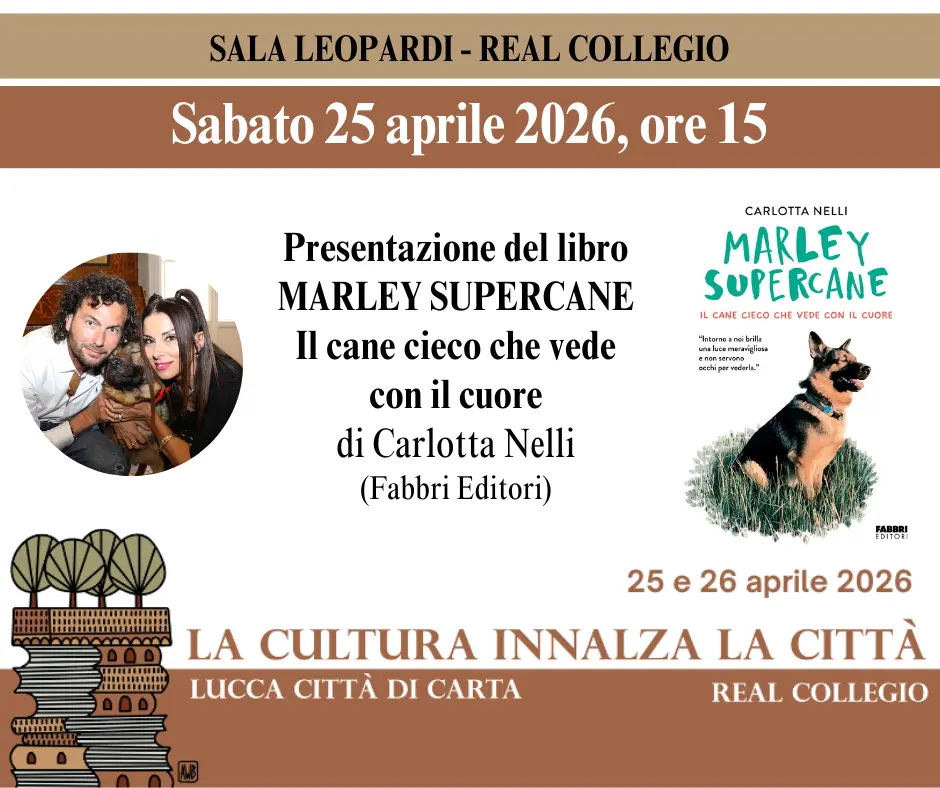 Presentazione del libro “Marley Supercane. Il cane cieco che vede con il cuore”, di Carlotta Nelli.